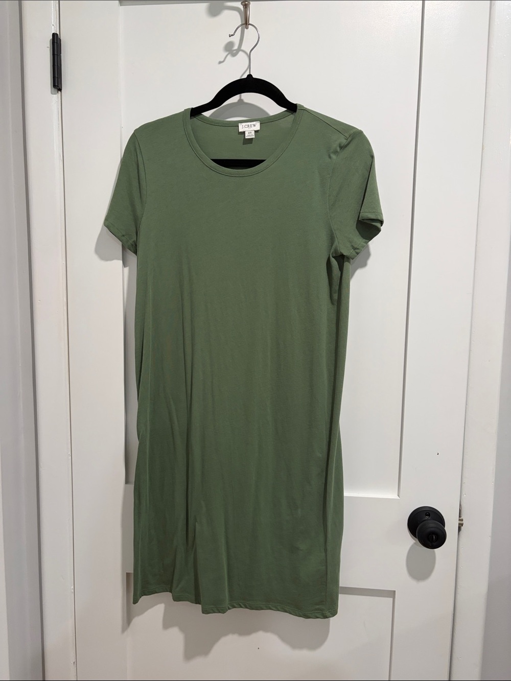 J. Crew Olive Crewneck T-Shirt Dress
